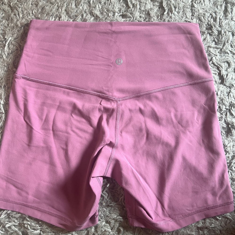 lululemon athletica Pink High Rise Align Shorts 6” size 8